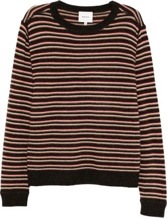 Reformation Maglione a righe in cashmere - Marrone