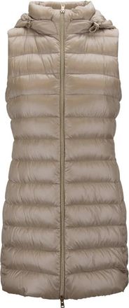 Herno Hooded Down Vest - Dames - Bodywarmers - Beige - S - Jassen