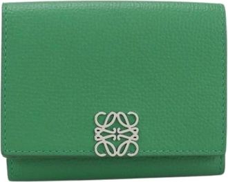 Loewe Pre-owned Wallets, female, Green, Size: ONE SIZE Pre-owned Leather Wallet