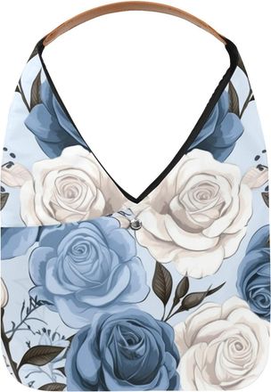 Generic Rose Pretty Print Reusable Lightweight Grocery Bags - Foldable Into Compact Pouch, Washable & Sturdy, Multipurpose for Shopping and Travel