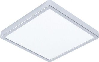 Eglo Fueva 5, L&aacute;mpara De Techo Led Con Protecci&oacute;n Ip44, Para Ba&ntilde;o/cocina/dormitorio, 28,5x28,5x3 Cm, Pl&aacute;stico, Cromo (99269) - Eglo