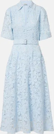 SIMKHAI Deanna lace guipure cotton midi dress