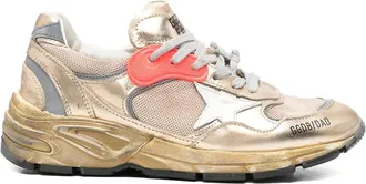 Golden Goose Running Dad Leather Star Laminated Sneakers