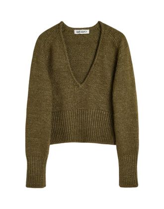 Our Legacy Cropped Brown Knitted Sweater