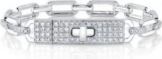 Allurez Lab Grown Diamond Link Bracelet 14K White Gold (1.74ct)