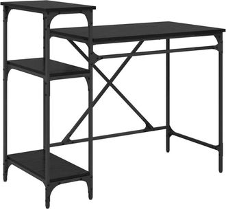 vidaXL Escritorio Roble Negro 105 X 50 X 90 Cm Madera Contrachapada Vidaxl