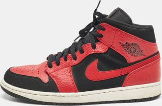 Air Jordan s Red/black Leather Air Jordan 1 High Top Sneakers
