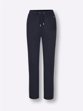 Feel Good Jogginghose FEEL GOOD, Damen, Gr. 18/19, Kurzgr&ouml;ssen, marine, wei&szlig;, 60% Baumwolle, 40% Polyester, unifarben, Hosen Jogginghose