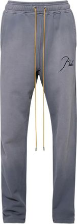 Rhude Pantaloni sportivi con logo ricamato - Grigio