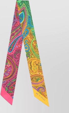 Etro rectangular scarf nylon silk paisley pattern