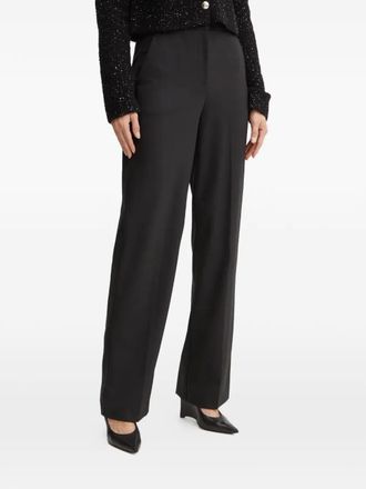 Patrizia Pepe stitch-detail trousers - women - Fabric - 40 - Black