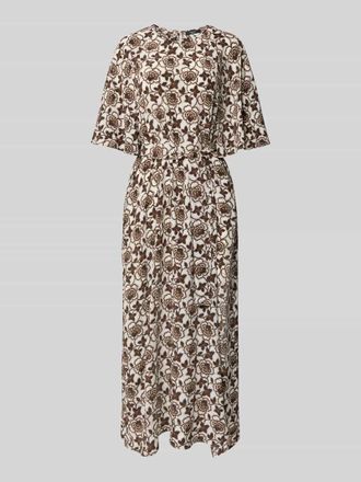 Max Mara Figurumspielendes Kleid aus Seide Modell VARESE in Hellbraun, Gr&ouml;&szlig;e 44