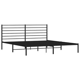 vidaXL Vidaxl Giroletto Con Testiera In Metallo Nero 183x213 Cm