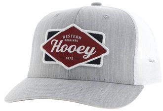 Hooey Mid Patch Adjustable Snapback Cap In Grey/white