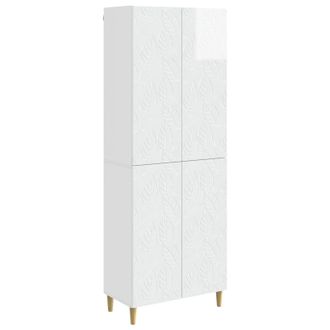 vidaXL Juego De Armarios 2 Uds. Blanco Brillante Madera De Ingenier&iacute;a Vidaxl