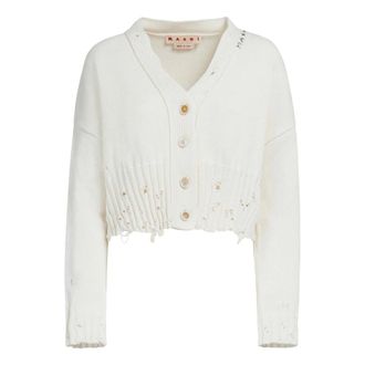 Marni Destroyed-effect Cropped Cardigan