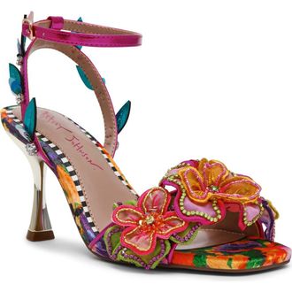 Betsey Johnson Annalee Ankle Strap Sandal in Floral Multi at Nordstrom, Size 6.5