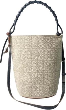 Loewe Pre-owned Bucket Bags, female, Beige, Size: ONE SIZE Pre-owned Shoulder Bag