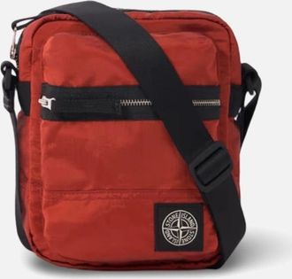 Stone Island Mens S0251 Compass Patch Cross Body Bag Red - Size: OS
