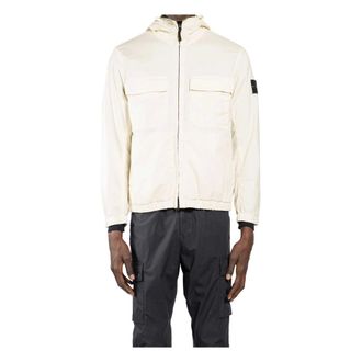 Stone Island Light Jackets, male, White, Size: L Jacket