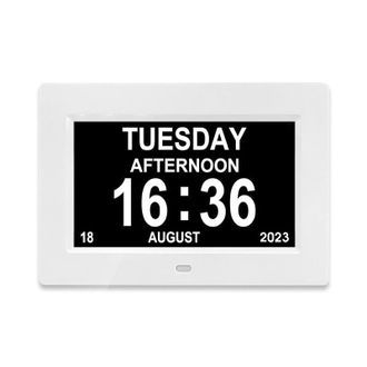 OEM Reloj Digital Con Calendario De 7 Pulgadas, Ideal Para Personas Mayores O Para El Dormitorio (enchufe Europeo)