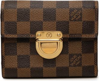 Louis Vuitton Brown Pvc Leather Wallet (Tri-Fold) (Pre-Owned)