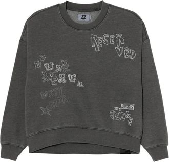Izzue graphic-embroidered sweatshirt - Grey