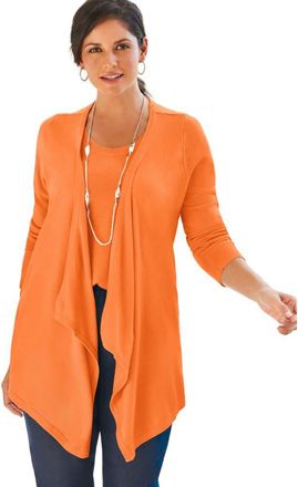 Jessica London Flyaway Cardigan in Orange Twist at Nordstrom, Size Medium