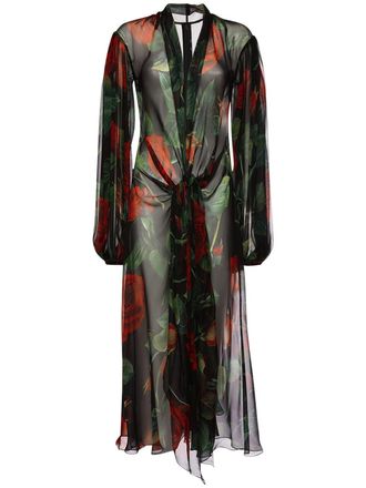 Dolce & Gabbana Printed Silk Chiffon Dress