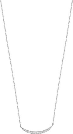 Carriere Jewelry Diamond Curved Pendant Necklace - 0.09ct. in 14K White Gold at Nordstrom Rack, Size 18