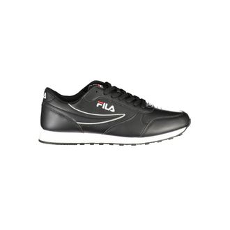 Fila Sleek Black Sports Sneakers with Contrast Mens Details
