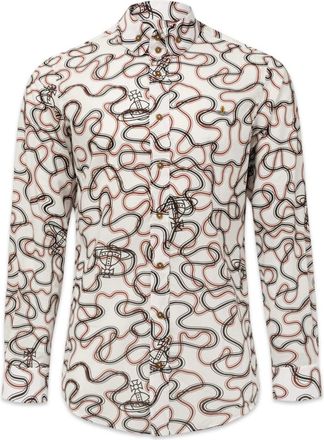 Vivienne Westwood WIGGLE PRINT 2 BUTTON KRALL SHIRT Size: 52, colour