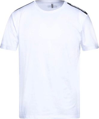 Moschino merk tape-logo wit T-shirt