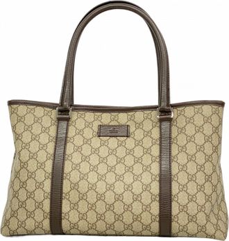 Gucci Beige Brown Pvc Tote Bag (Pre-Owned)