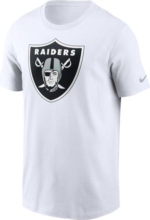 Nike Las Vegas Raiders Logo Essential Nike Mens NFL T-Shirt in White | N19910A8D-UXR