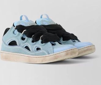 Lanvin curb sneaker cutout design round toe