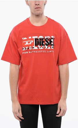 Diesel RED TAG Crewneck T-Shirt T-BOXT in Solid Color with Embroide size Xxl