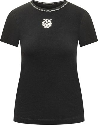 Pinko Black Logo Crew Neck T-Shirt