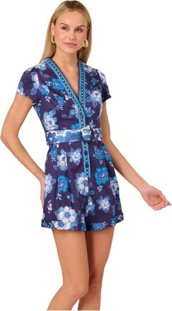 Adrianna Papell Womens Printed Romper - Multicolour - Size 14 UK