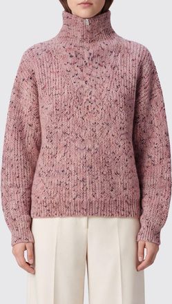 Isabel Marant Maglia a collo alto in misto alpaca con zip e fantasia astratta
