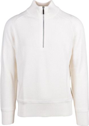 KANGRA Extrafine Merino Wool Zip Mock Neck Sweater