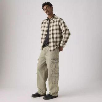 Levi's 578 Baggy Jeans Men Gray Denim Cotton Cargo Pockets Zip Fly JAX1475