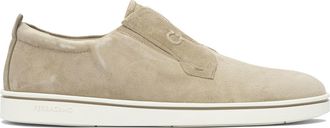 Ferragamo Mens Beige Rubber Loafers - Tan Suede - Size EU 38