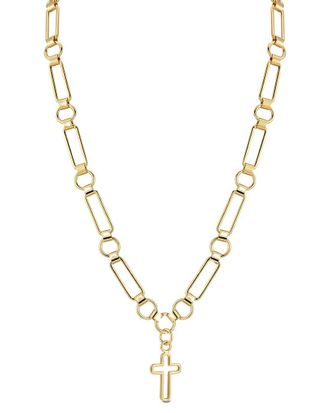 Glaze Jewelry 18K Plated Open Cross Pendant Necklace
