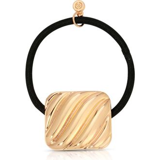 Ettika Shiny Square Ponytail Holder in Gold at Nordstrom