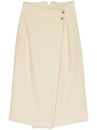 Gucci Asymmetrische wikkelrok - Beige