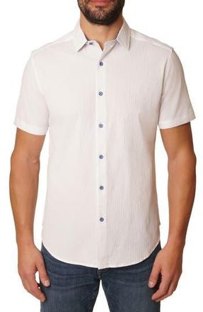 Robert Graham Gilford Short Sleeve Woven Shirt in White at Nordstrom Rack, Size X-Large