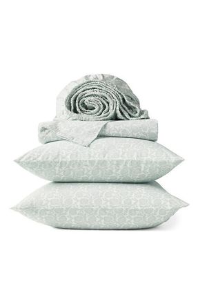 Coyuchi Print Organic Cotton Percale Sheet Set in Dew Robles at Nordstrom, Size California King
