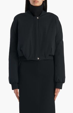Khaite Cordan Nylon Blend Bomber Jacket in Black at Nordstrom, Size X-Small