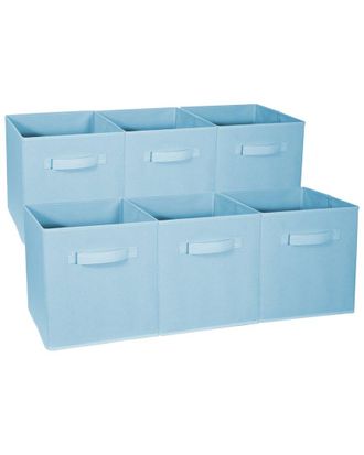 Sorbus Set of 6 Foldable Storage Cube Basket Bin